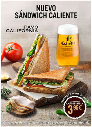 franquicia Rodilla sándwich Pavo California